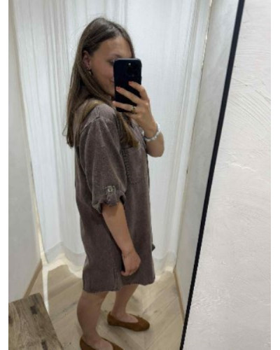 Robe jean chocolat