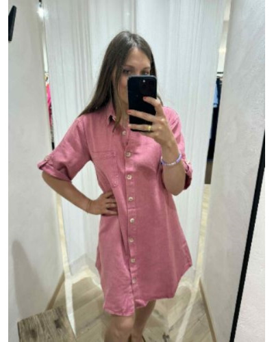 Robe jean rose