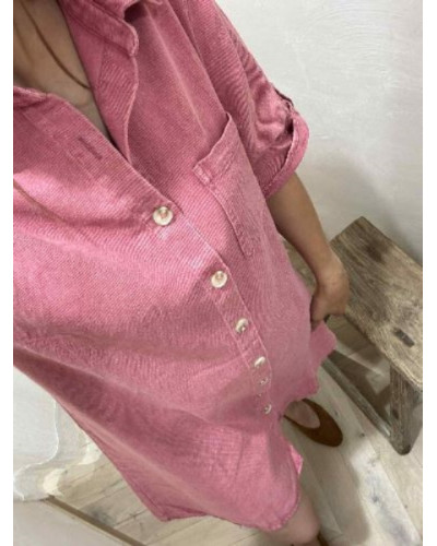 Robe jean rose