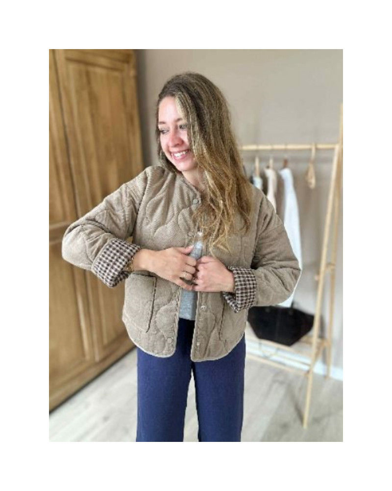 veste velours matelassé