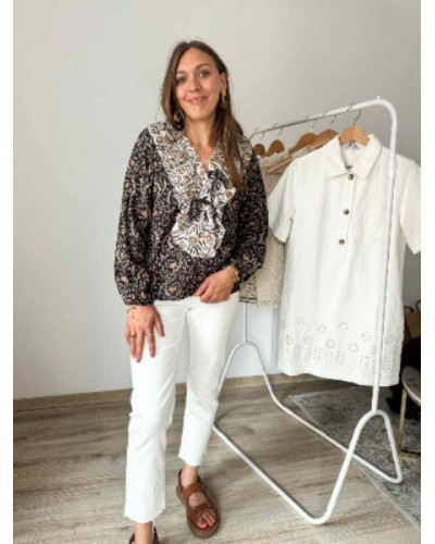 Blouse volant bohème