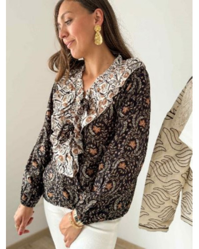Blouse volant bohème