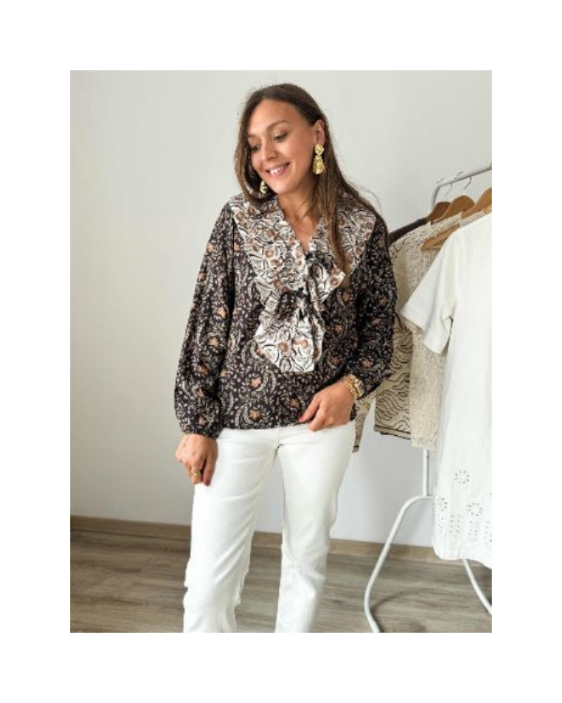 Blouse volant bohème