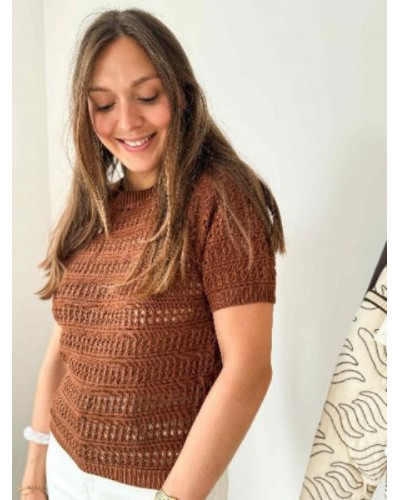 Top maille chocolat