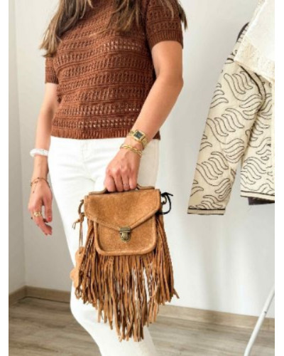 Top maille chocolat