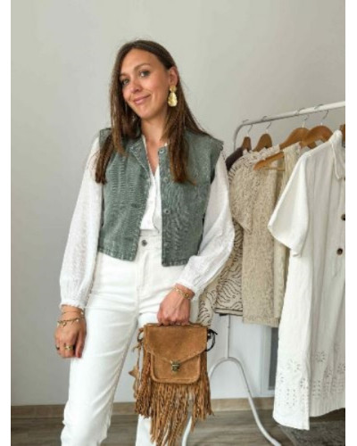 gilet kaki jean
