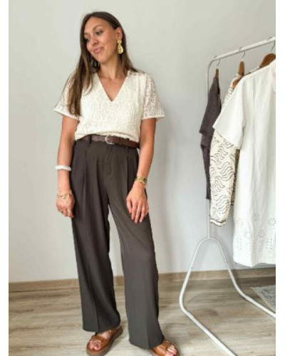 pantalon habillé marron