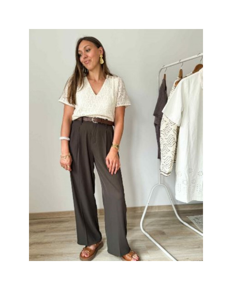 pantalon habillé marron