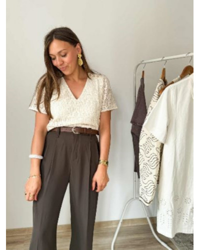 pantalon habillé marron