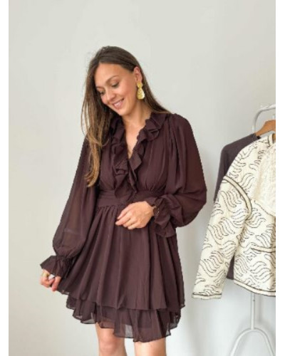 Robe fluide chocolat