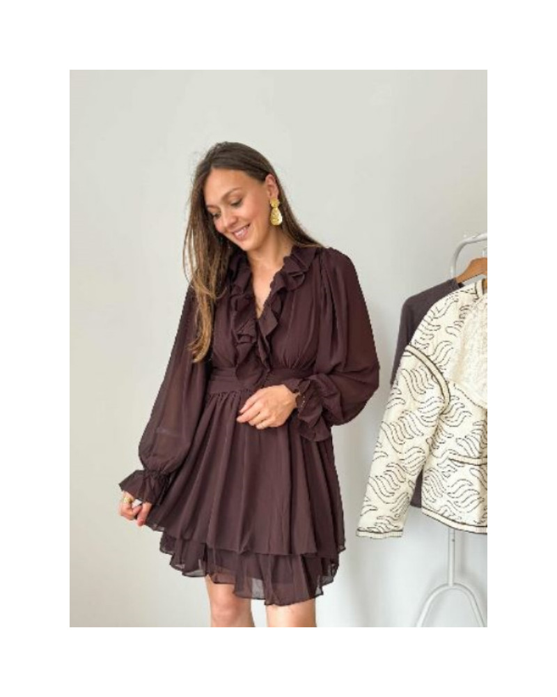Robe fluide chocolat