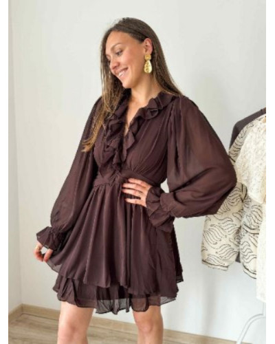 Robe fluide chocolat
