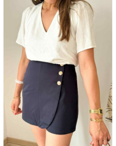 Jupe short bleu marine
