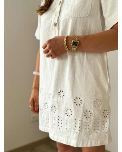 Robe jean blanc