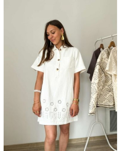 Robe jean blanc