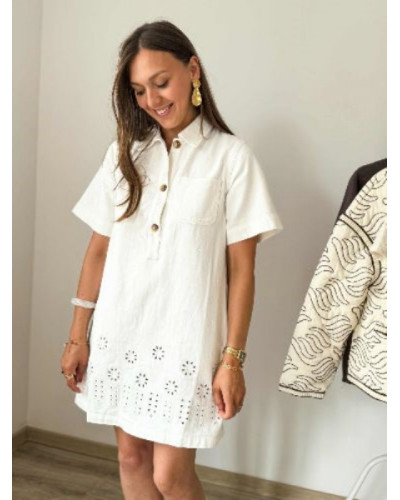 Robe jean blanc