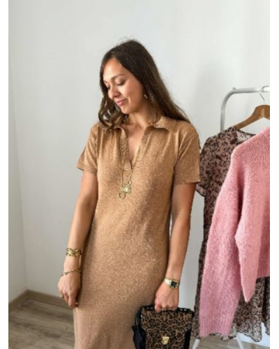 Robe fine maille argile