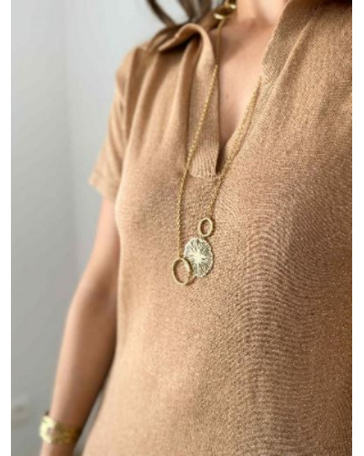 Robe fine maille argile
