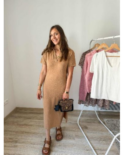 Robe fine maille argile