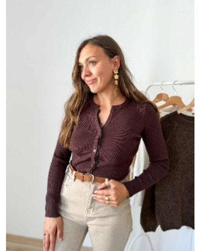 Gilet chocolat