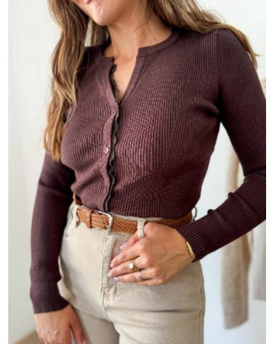 Gilet chocolat