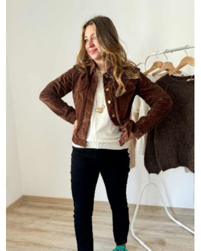 Veste velours chocolat