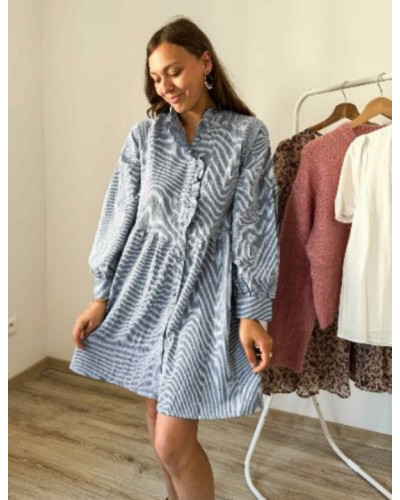Robe fluide rayures bleu
