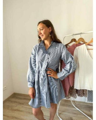 Robe fluide rayures bleu