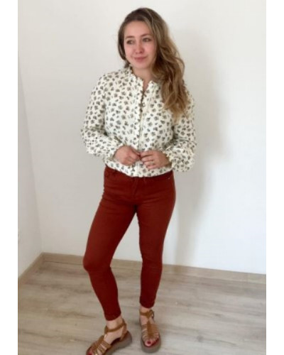chemise gaz de coton fleurs