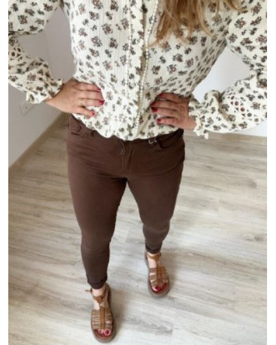 chemise gaz de coton fleurs