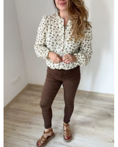 chemise gaz de coton fleurs