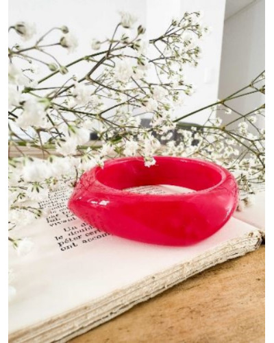 Bracelet resine fushia