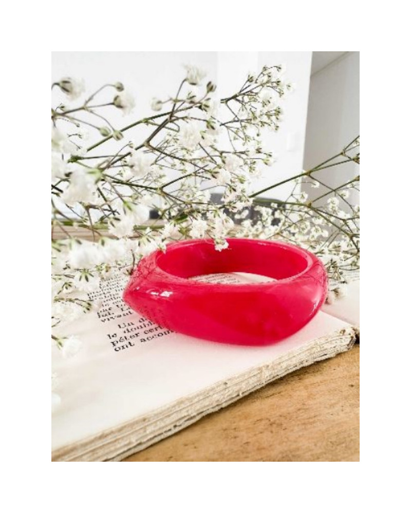 Bracelet resine fushia