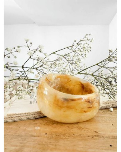 Bracelet resine moutarde
