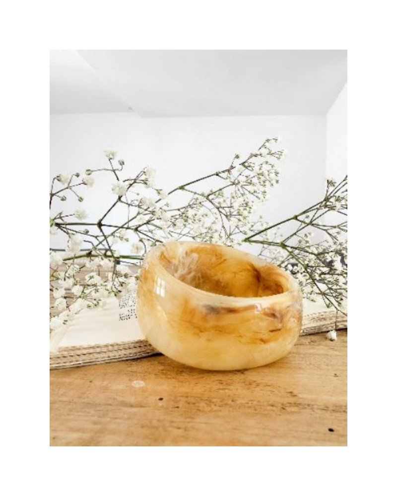 Bracelet resine moutarde