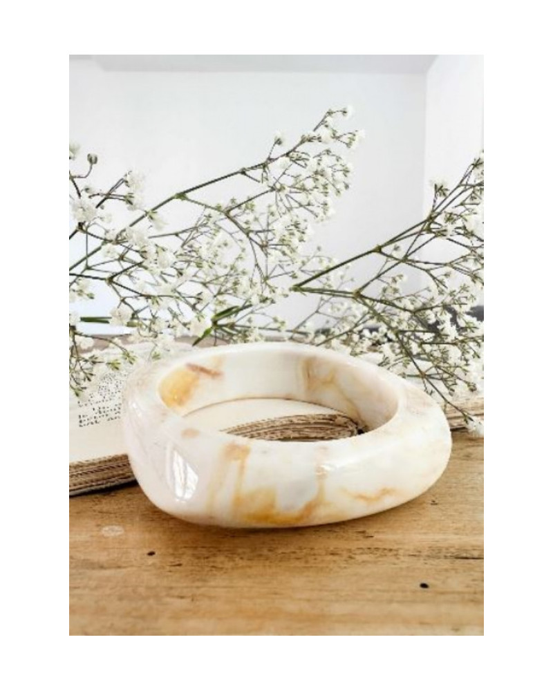 Bracelet resine creme