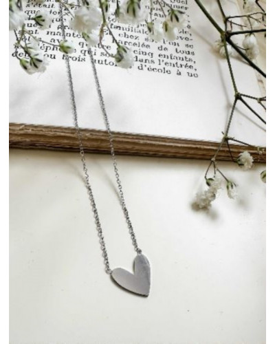 Collier coeur argente