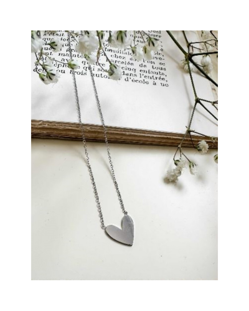 Collier coeur argente