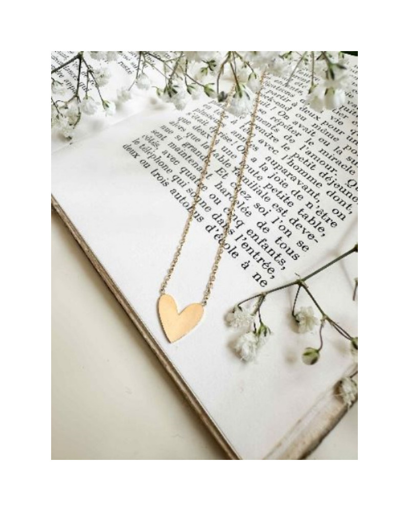 Collier coeur dore