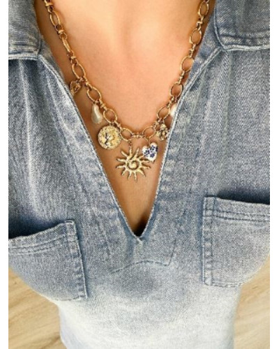 Collier breloques grèce