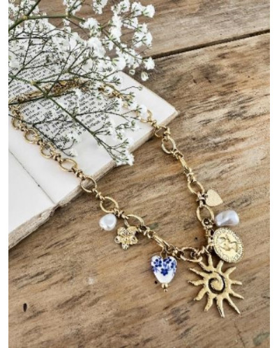 Collier breloques grèce