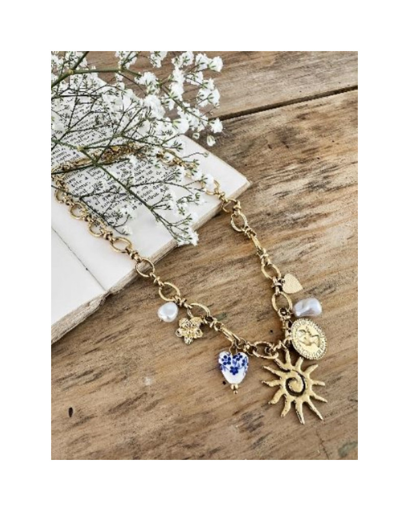 Collier breloques grèce