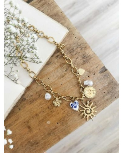 Collier breloques grèce