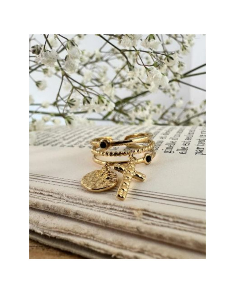 Bague breloque croix