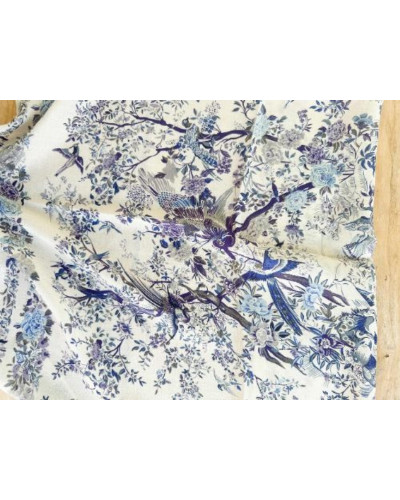 Foulard colibri bleu