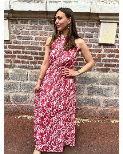 Robe imprimée rouge