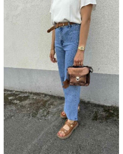 Jean droit denim bleu clair / -10% avec BIENVENUE10