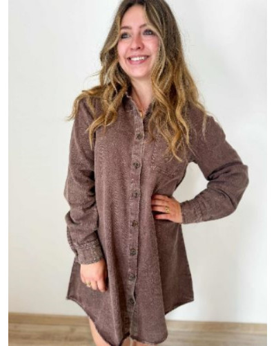 Robe jean chocolat