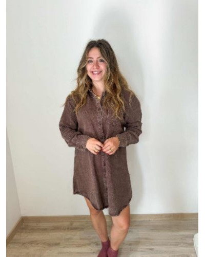 Robe jean chocolat