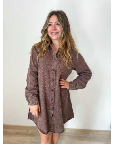 Robe jean chocolat